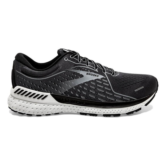 Men's Brooks Adrenaline GTS 21, Grey/Black, 8 2E Wide