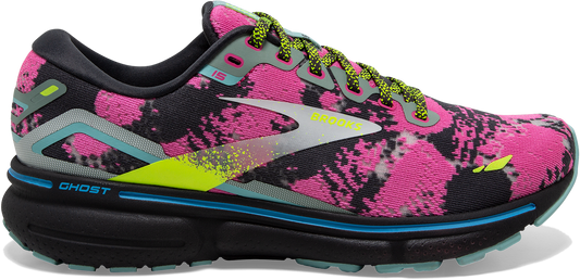 Women's Brooks Ghost 15, Blue/Ebony/Nightlife, 7 B Medium