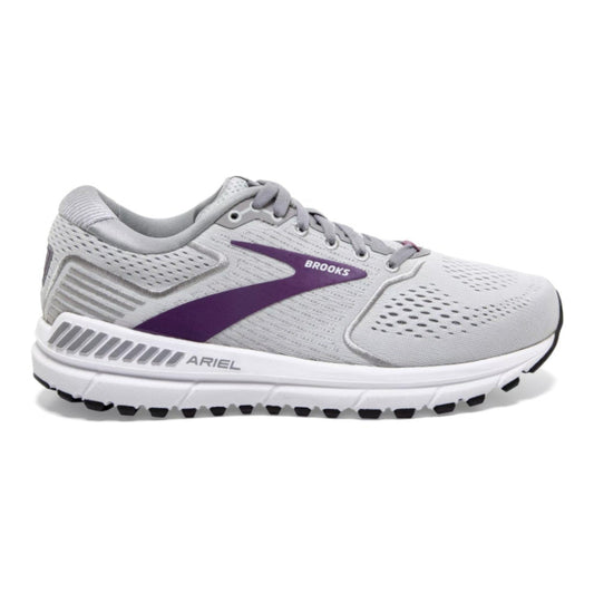 Women's Brooks Ariel '20, Oyster/Alloy/Grape, 10.5 B Medium