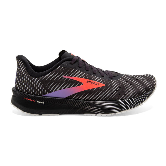 Women's Brooks Hyperion Tempo, Black/Coral/Purple, 10 B Medium