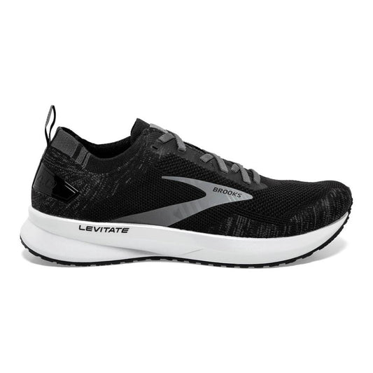 Women's Brooks Levitate 4, Black/White, 6.5 B Medium