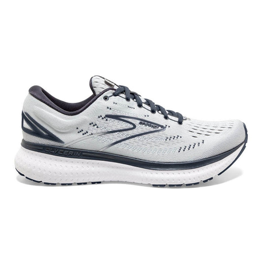 Women's Brooks Glycerin 19, Grey/Ombre/White, 9.5 D Wide
