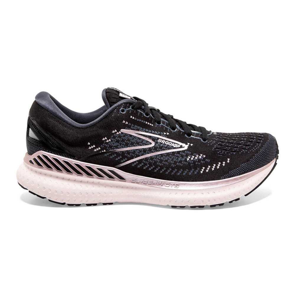 Women's Brooks Glycerin GTS 19, Black/Ombre/Metallic, 9 B Medium