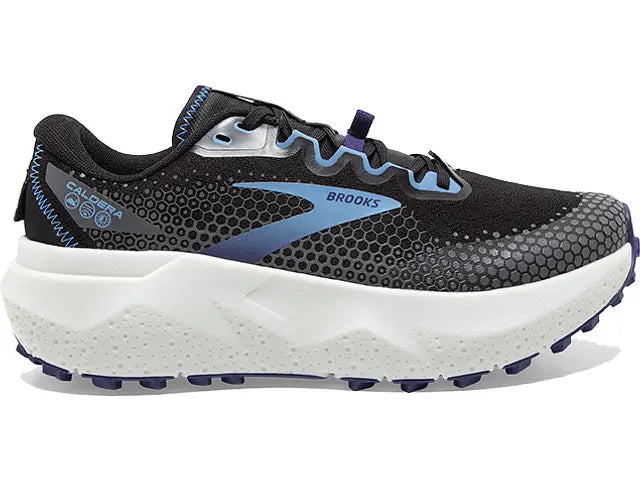 Women's Brooks Caldera 6, Black/Blissful Blue/Grey, 8 B Medium
