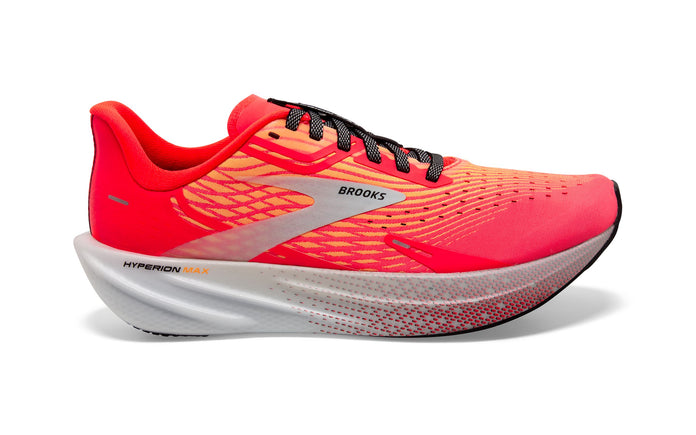 Women's Brooks Hyperion Max, Fiery Coral/Orange Pop/Blue, 7 B Medium