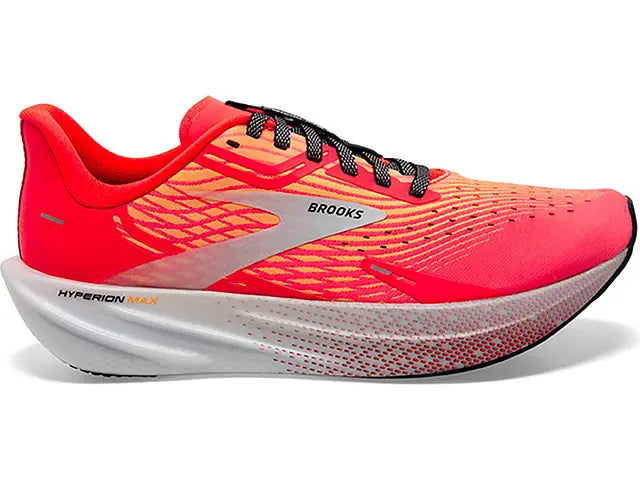 Women's Brooks Hyperion Max, Fiery Coral/Orange Pop/Blue, 8.5 B Medium