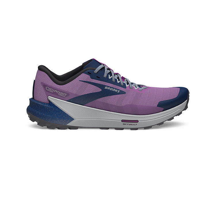 Women's Brooks Catamount 2, Violet/Navy/Oyster, 7 B Medium