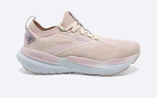 Women's Brooks Glycerin StealthFit 21, Pink/Marshmallow/Orchid, 9 B Medium