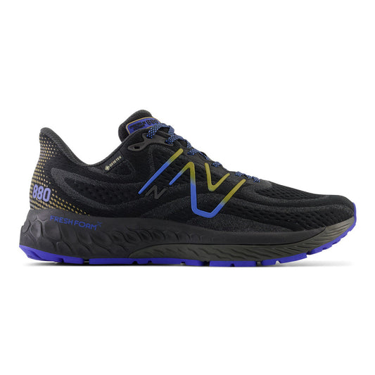 Men's New Balance Fresh Foam X 880v12 GTX, Black/Marine Blue, 12.5 D Medium