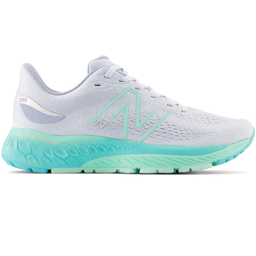 Women's New Balance Fresh Foam X 880v12, Starlight/Bright Mint/Cyber Jade, 10.5 B Medium