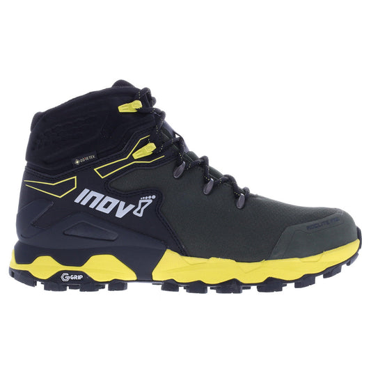 Men's Inov8 Roclite Pro G 400 GTX V2, Olive/Black/Yellow, 13 D Medium