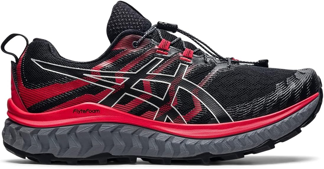 Men's Asics Trabuco Max, Black/Electric Red, 11 D Medium