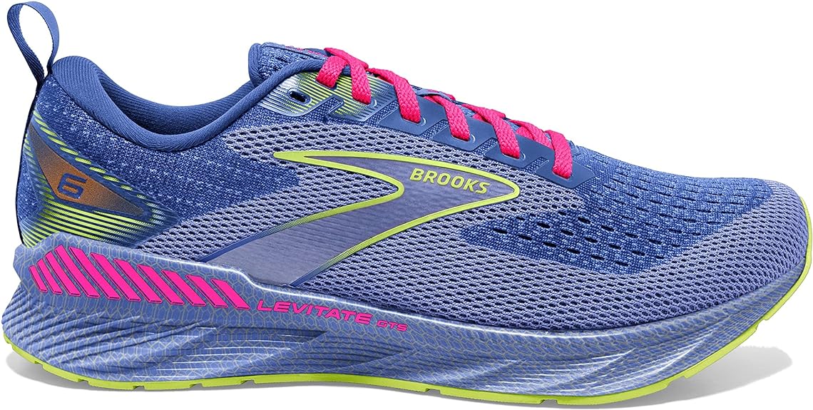 Women's Brooks Levitate GTS 6, Purple/Pink, 6 B Medium