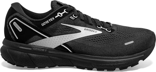Men's Brooks Ghost 14 GTX, Black/Black/Ebony, 9 D Medium