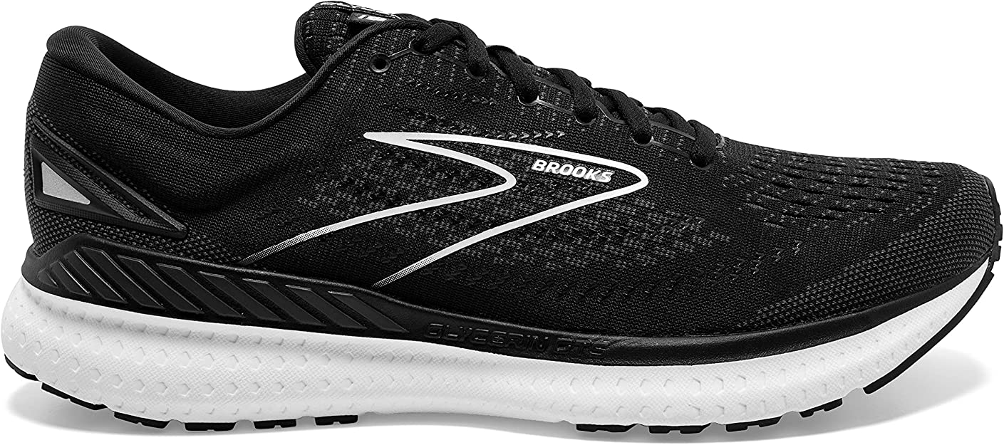 Women's Brooks Glycerin GTS 19, Black/White, 8 B Medium