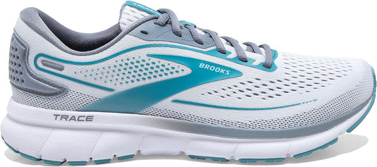 Women's Brooks Trace 2, White/Grey/Porcelain, 8.5 B Medium