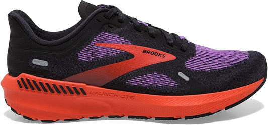 Women's Brooks Launch GTS 9, Black/Bellflower/Fiesta, 9 B Medium
