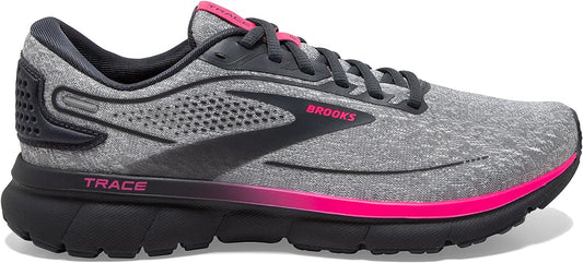 Women's Brooks Trace 2, Oyster/Ebony/Pink, 6.5 B Medium