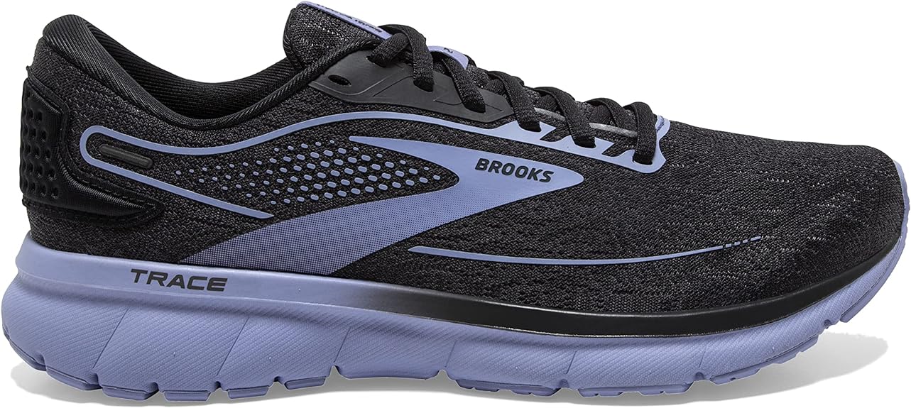 Women's Brooks Trace 2, Black/Pearl/Purple, 9 B Medium