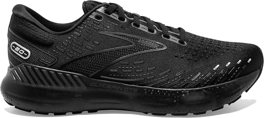 Men's Brooks Glycerin GTS 20, Black/Black/Ebony, 12.5 2E Wide