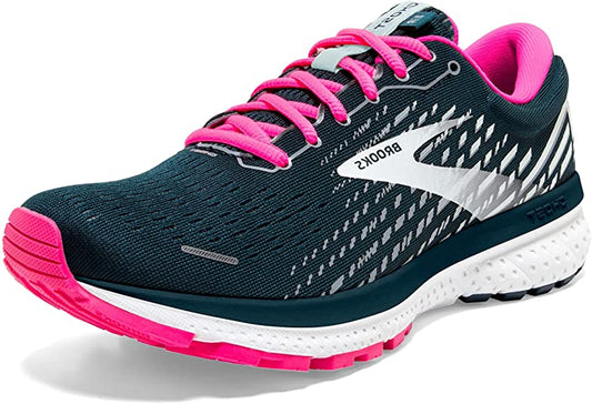 Women's Brooks Ghost 13, Reflective Pond/Pink/Ice, 8 B Medium