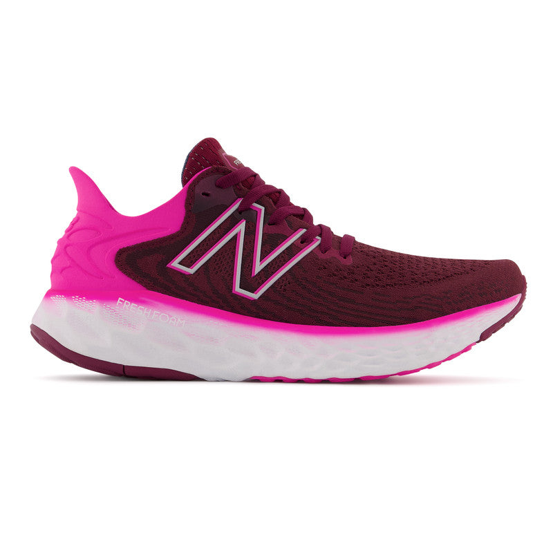 Women's New Balance Fresh Foam 1080 v11, Garnet/Pink Glo, 7 B Medium