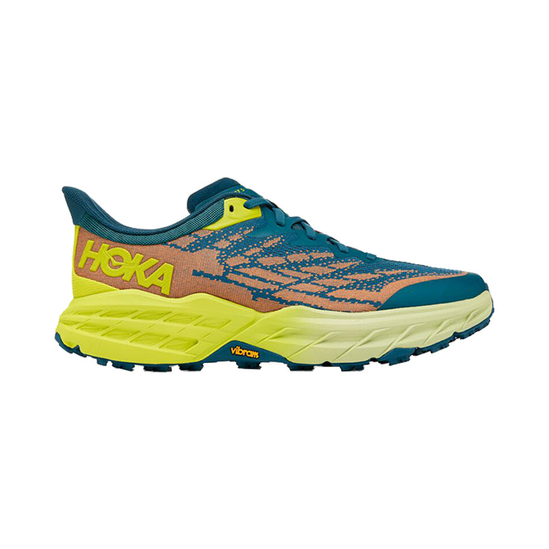 Men's Hoka One One Speedgoat 5, Blue Coral/Evening Primrose, 10.5 2E Wide