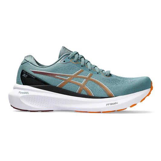 Men's Asics Gel-Kayano 30, Foggy Teal/Bright Orange, 10.5 D Medium