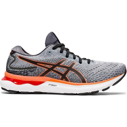 Men's Asics GEL-Nimbus 24, Sheet Rock/Shocking Orange, 13 D Medium