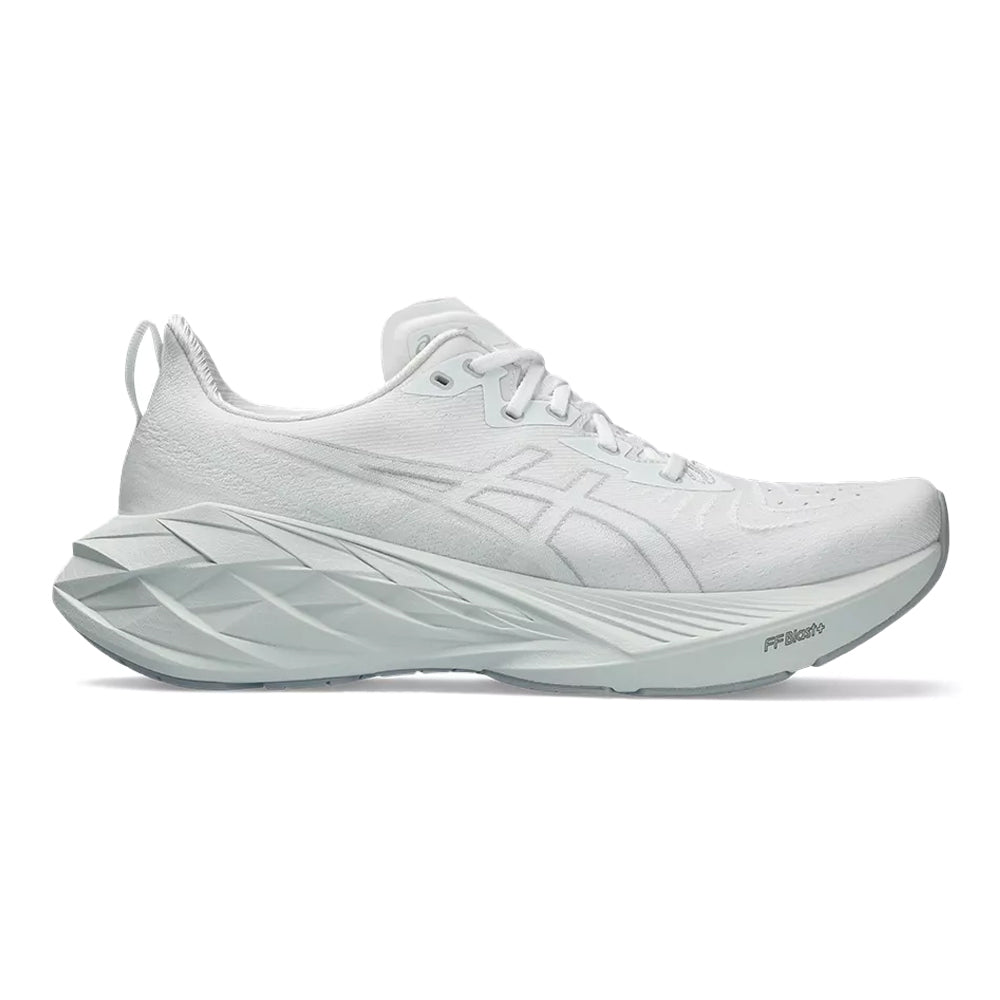 Men's Asics Novablast 4, White/Pale Mint, 9.5 D Medium