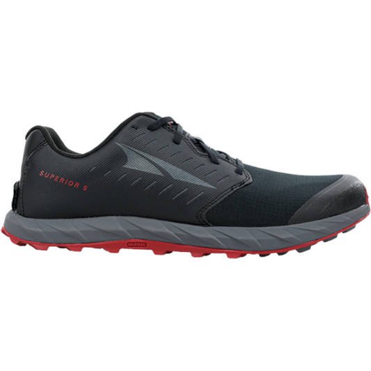 Men's Altra Superior 5, Black/Red, 10 D Medium