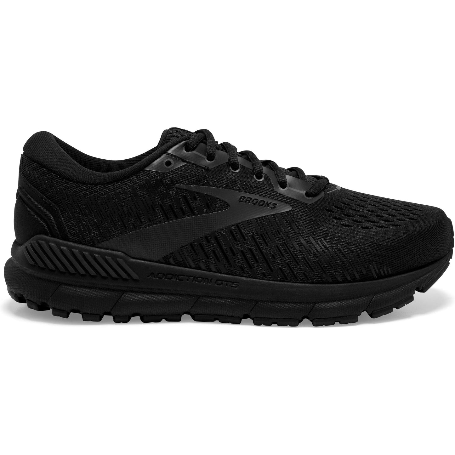 Men's Brooks Addiction GTS 15, Black/Black/Ebony, 14 B Narrow