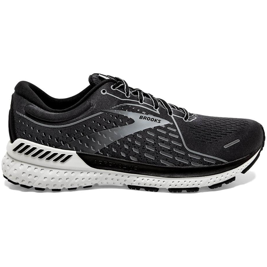 Men's Brooks Adrenaline GTS 21, Blackened Pearl/Black/Grey, 10 B Narrow