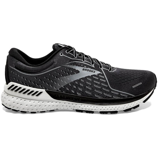 Men's Brooks Adrenaline GTS 21, Blackened Pearl/Black/Grey, 10 B Narrow