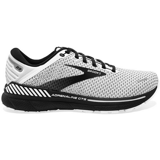 Men's Brooks Adrenaline GTS 22, White/Grey/Black, 10 2E Wide