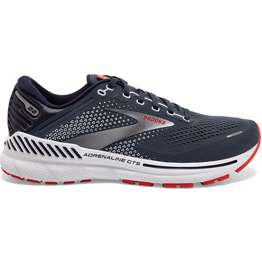 Men's Brooks Adrenaline GTS 22, Peacoat/India Ink/Grenadine, 13 D Medium