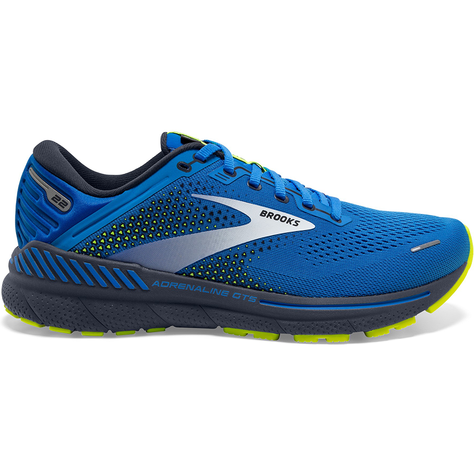 Men's Brooks Adrenaline GTS 22, Blue/India Ink/Nightlife, 12.5 D Medium
