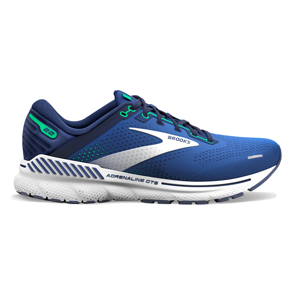 Men's Brooks Adrenaline GTS 22, Surf the Web/Blue/Irish Green, 10.5 D Medium