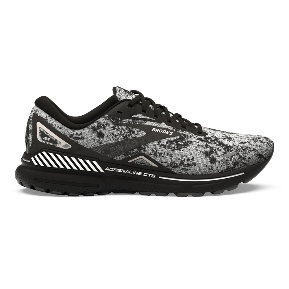 Men's Brooks Adrenaline GTS 23, White/Grey/Black, 10 D Medium