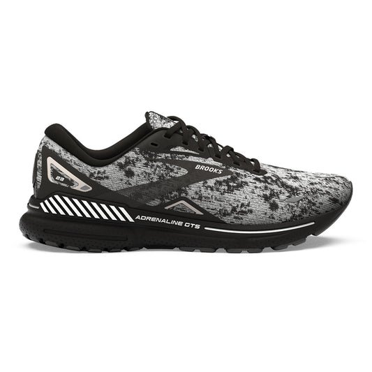 Men's Brooks Adrenaline GTS 23, White/Grey/Black, 10 2E Wide