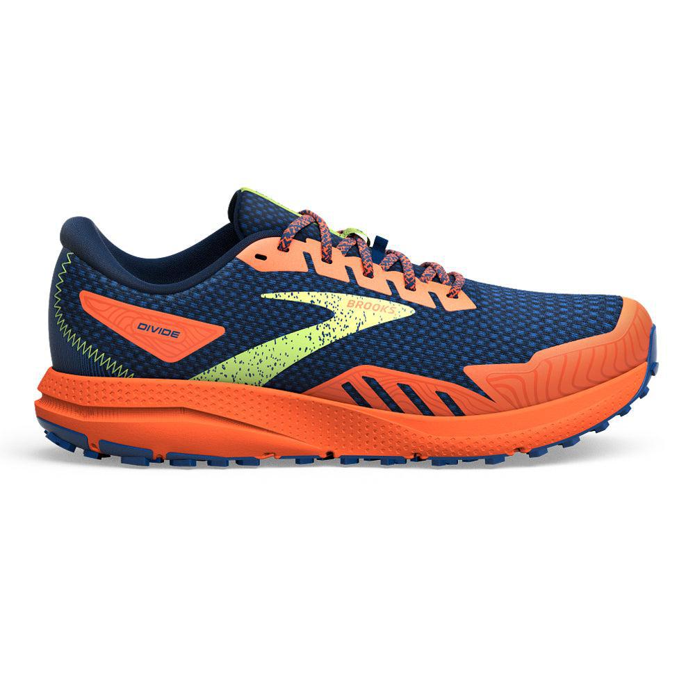 Men's Brooks Divide 4, Navy/Firecracker/Sharp Green, 11.5 D Medium