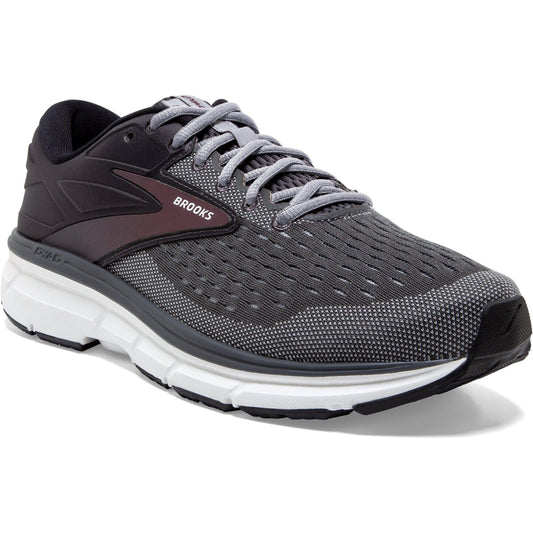 Men's Brooks Dyad 11, Blackened Pearl/Alloy/Red, 13 D Medium