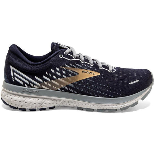 Men's Brooks Ghost 13, Peacoat/Grey/Gold, 13 D Medium