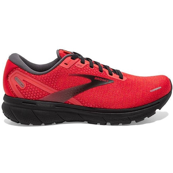 Men's Brooks Ghost 14, Red/Tomato/Black, 12.5 D Medium