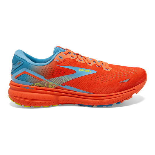 Men's Brooks Ghost 15, Orange/Blue/Yellow, 8.5 D Medium