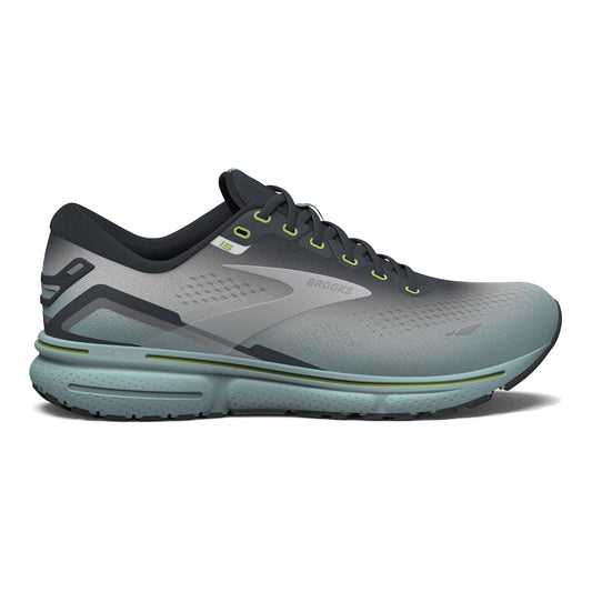 Men's Brooks Ghost 15, Grey/Oyster/Cloud Blue, 11 D Medium