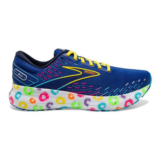 Men's Brooks Glycerin 20, Blue/Peacoat/Yellow, 10 D Medium