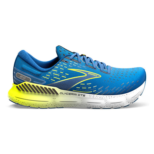 Men's Brooks Glycerin GTS 20, Blue/Nightlife/White, 11 D Medium