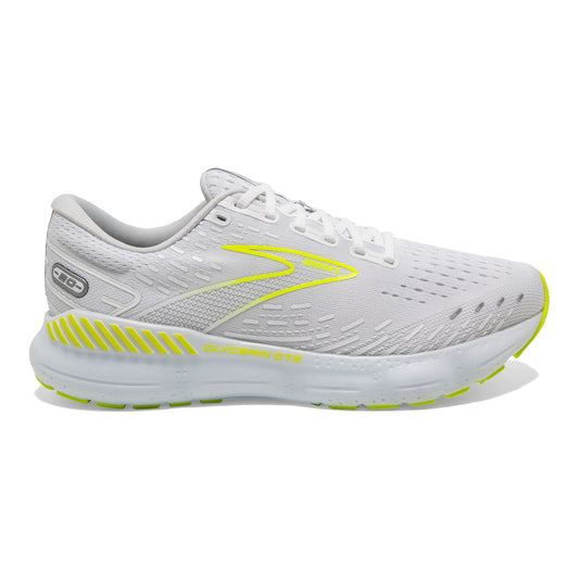 Men's Brooks Glycerin GTS 20, White/Nightlife, 10.5 D Medium