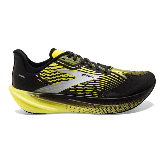 Men's Brooks Hyperion Max, Black/Blazing Yellow/White, 10.5 D Medium